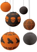 Halloween Deko-Laternen Lampion 6er Set,