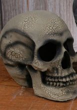 Halloween Deko Totenschädel gelb lebensg