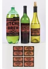 Halloween Flaschen Ettikett Set