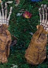 Halloween Garten Deko Hände braun