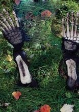 Halloween Garten Deko Hände schwarz