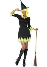 Halloween Hexe Damenkostüm grün