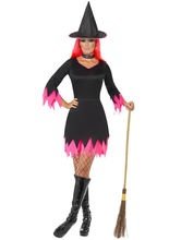 Halloween Hexe Damenkostüm pink