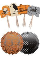 Halloween Muffin Back-Set mit 24 Fähnche