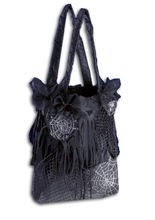 Halloween Spinnen-Netz Stoff-Tasche schw
