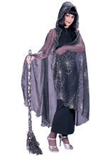 Halloween Spinnennetz Cape silber