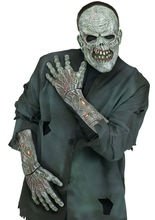 Halloween Zombie Handschuhe mit Arm grau
