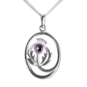 Halskette "Bowed Thistle", Silber