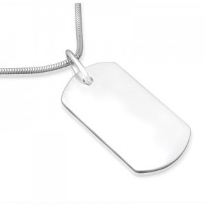 Halskette Dog-Tag silber