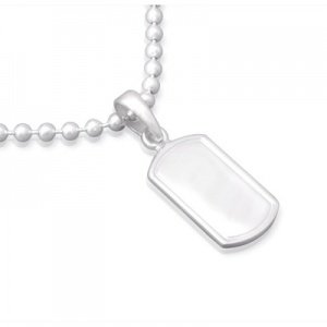 Halskette Dog-Tag silber