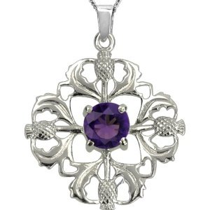 Halskette "Four Thistles", Silber