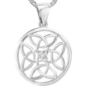 Halskette "Trinity Knot Circle", Silber