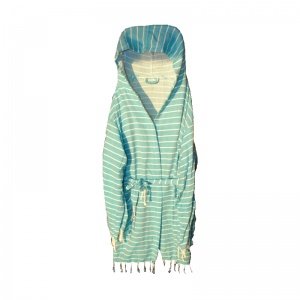 Hamam Bademantel Frabe türkis 