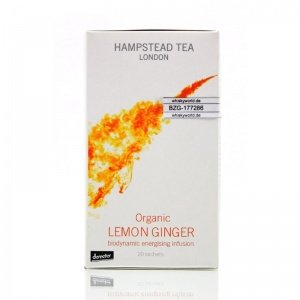 Hampstead Tea Organic Lemon Ginger 20 Te