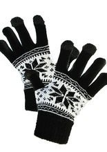 Handschuhe Smartphone Touch schwarz-weis