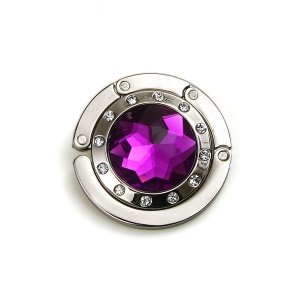 Handtaschenhalter mit Strass-purple