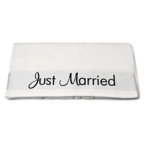 Handtuch Just Married, weiß