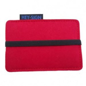 Handy-Etui aus Filz mohnrot von Hey Sign