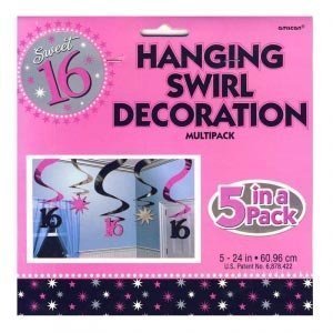 Hanging Swirl Decoration *Sweet Sixteen*