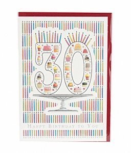 Happy B-Day 30 Grußkarte (1 Stück)
