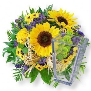 Happy Day und Glasvase