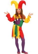 Harlekin Mädchen Kinderkostüm Hofnarr bu