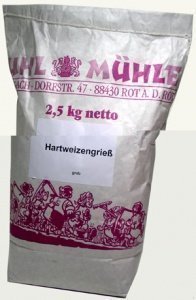 Hartweizengrieß grob, 2,5Kg
