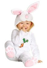Hase Kinderkostüm weiss-rosa