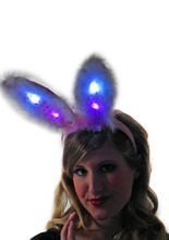 Hasenohren Häschen Bunny blinkend weiss-