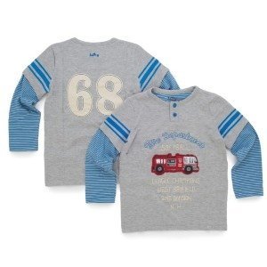 Hatley Jungs Langarm T-Shirt 2 in 1 Fire