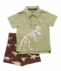 Hatley Jungs Shorts & T-Shirt Set Dinosa