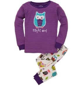 Hatley Mädchen Schlafanzug Langarm Eule