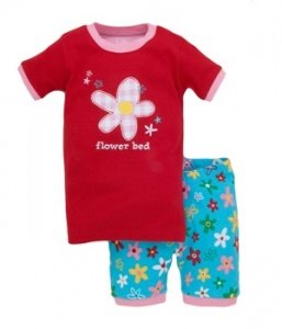 Hatley Mädchen Schlafanzug kurz Blumen