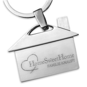 Haus-Anhänger mit Gravur