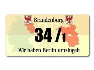 Hausnummer - Bundesland Brandenburg mit 