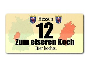 Hausnummer - Bundesland Hessen mit indiv