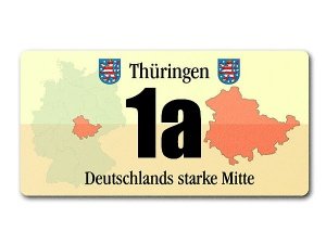 Hausnummer - Bundesland Thüringen mit in