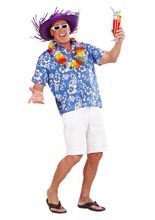 Hawaii Hemd blau-weiss