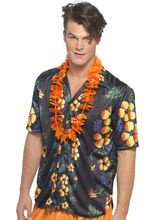 Hawaii Hemd schwarz-rot-gelb