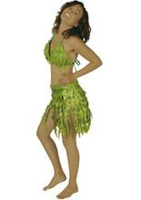 Hawaii Kostüm Palmblätter Set