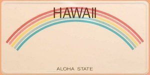 Hawaii Spaß Schild -Regenbogen- mit Ihre