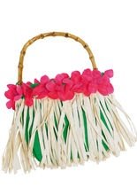 Hawaii Tasche Täschchen Blumen pink-beig