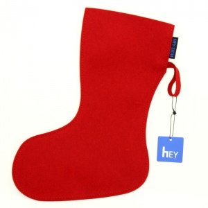 HEY-SIGN Santa Claus Stiefel Filz Rot