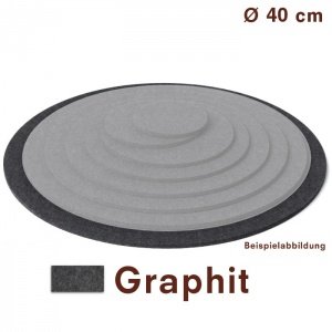 HEY-SIGN Untersetzer Filz rund 40 cm Gra