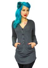 Hearts and Roses Rockabilly Cardigan gra