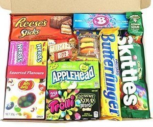 Amerikanische Süßigkeiten Geschenkkorb