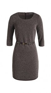 Heavy Jersey Strukturkleid + Gürtel