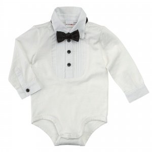 Hemd-Body m Fliege schwarz 86/