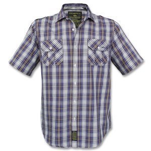 Hemd Kurzarm Aero Service lila checked