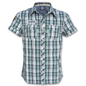 Hemd Kurzarm Karo Style 89 grün (Abverka